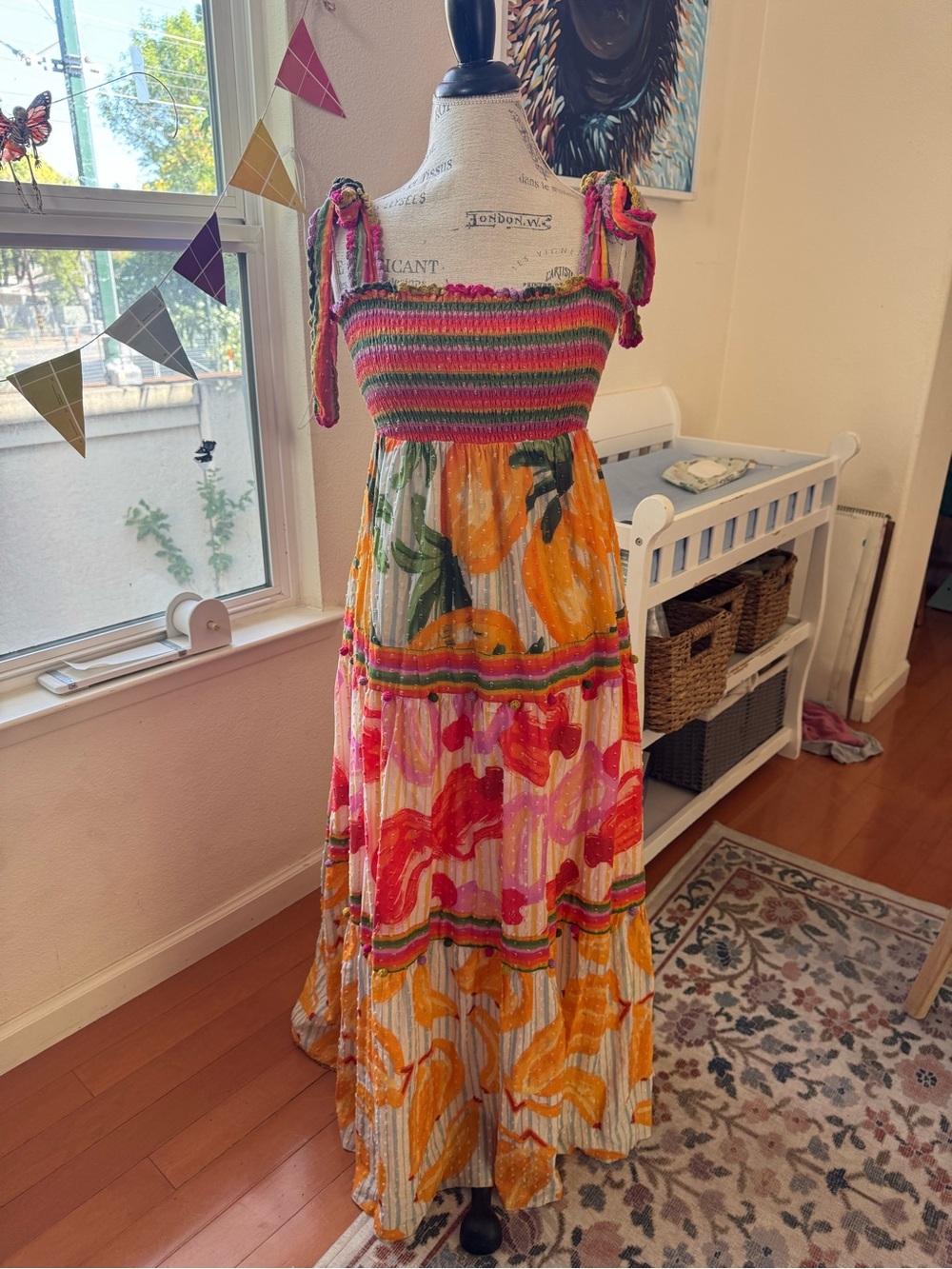 Farm Rio Tie-Shoulder Tiered Maxi Dress in Multicolor - medium - Picture 2 of 12